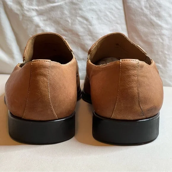 Bruno Magli Raging Collection Made in Italy Tan Leather Loafers Sz 13 Summer - Picture 12 of 16
